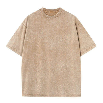 Men's 100% Cotton Customizable Vintage Wash Oversized T-Shirt