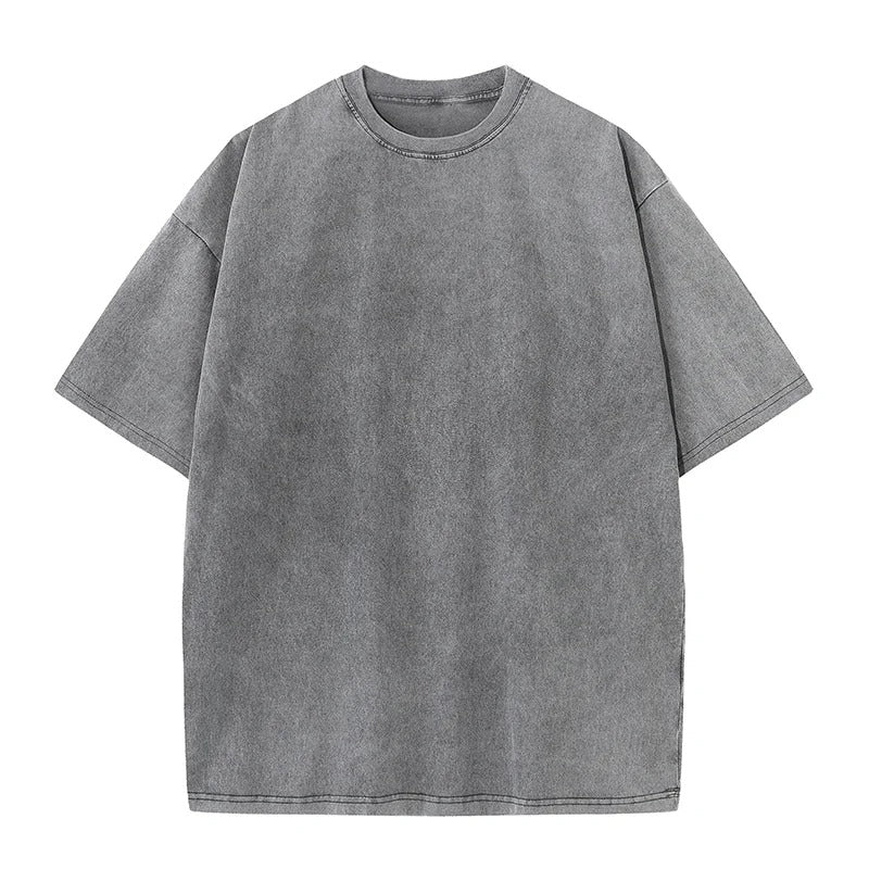 Men's 100% Cotton Customizable Vintage Wash Oversized T-Shirt