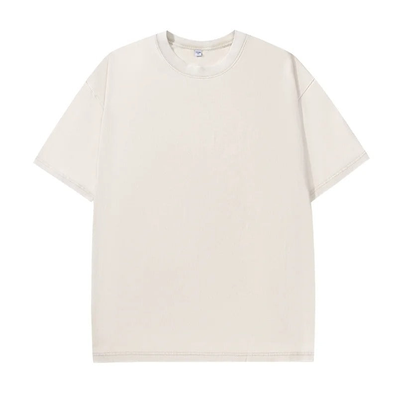 Men's 100% Cotton Customizable Vintage Wash Oversized T-Shirt