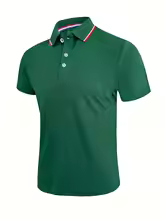 Men's Premium Solid Color Polo Shirt – Short Sleeve Cotton Blend Casual Golf & Business T-Shirt