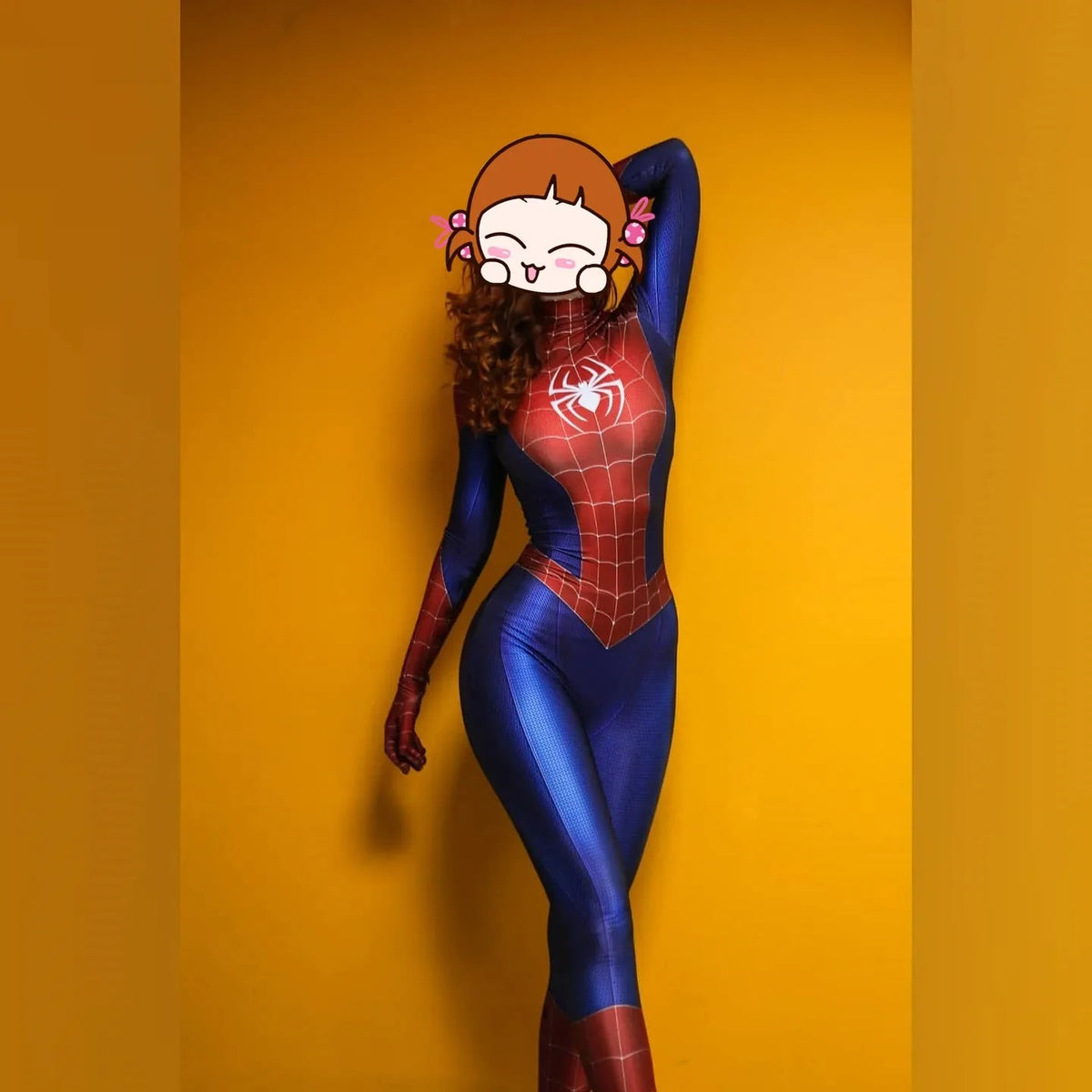 Women's Superhero-Inspired Bodysuit Costume – Stretch Halloween Party Jumpsuit