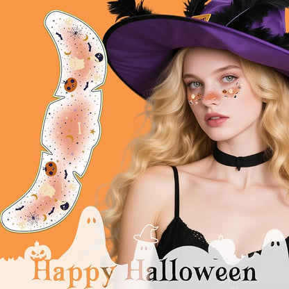 Halloween Temporary Face Tattoos – 9 Pack Black Bat Designs